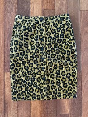 Vintage Ralph Lauren Line Cotton Leopard Pencil Skirt 4